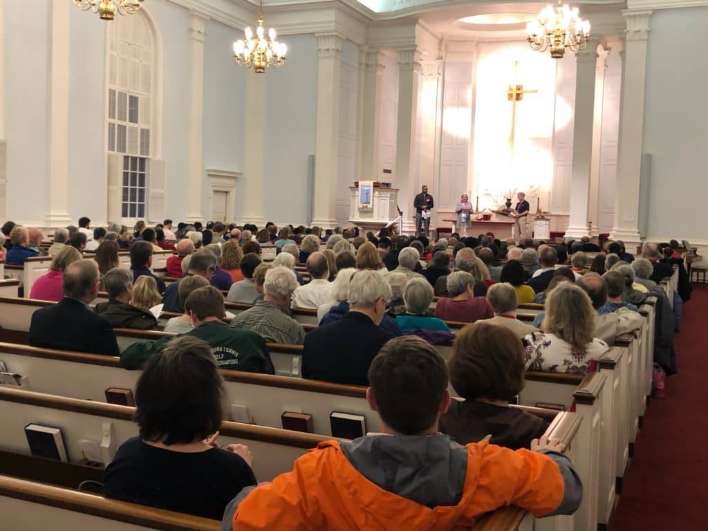 The 2019 Nehemiah Action Assembly in which hundreds of Richmonders demanded lawmakers address the housing affordability and homelessness crisis.