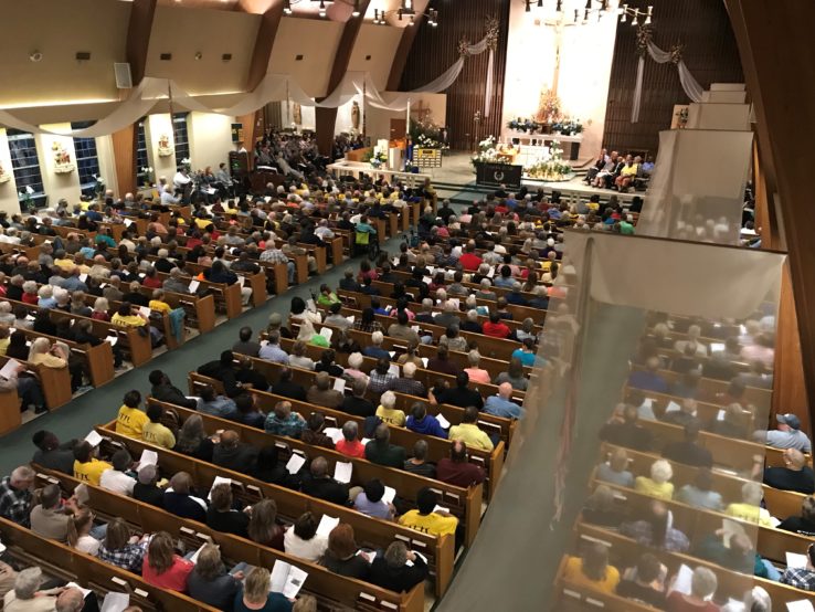 More than 1200 Topeka JUMP members fill the Most Pure Heart of Mary for the 2019 Nehemiah Action Assembly