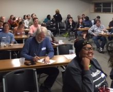 Community members turn out to learn about housing trust funds at November 2017 Pizza with Planners meeting sponsored BLDG Memphis, Innovate Memphis, and the City of Memphis Division of Housing and Community Development